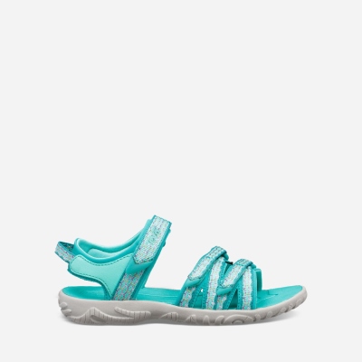 Teva Tirra - Kids' Teva Hiking Sandals - Metal Turquoise Blue | India (OBTR97214)